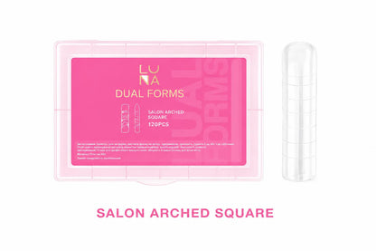 LUNAmoon Upper Nail Forms Salon Arched Square 120 pcs