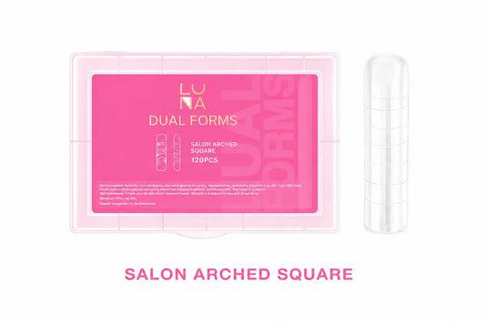 LUNAmoon Upper Nail Forms Salon Arched Square 120 pcs