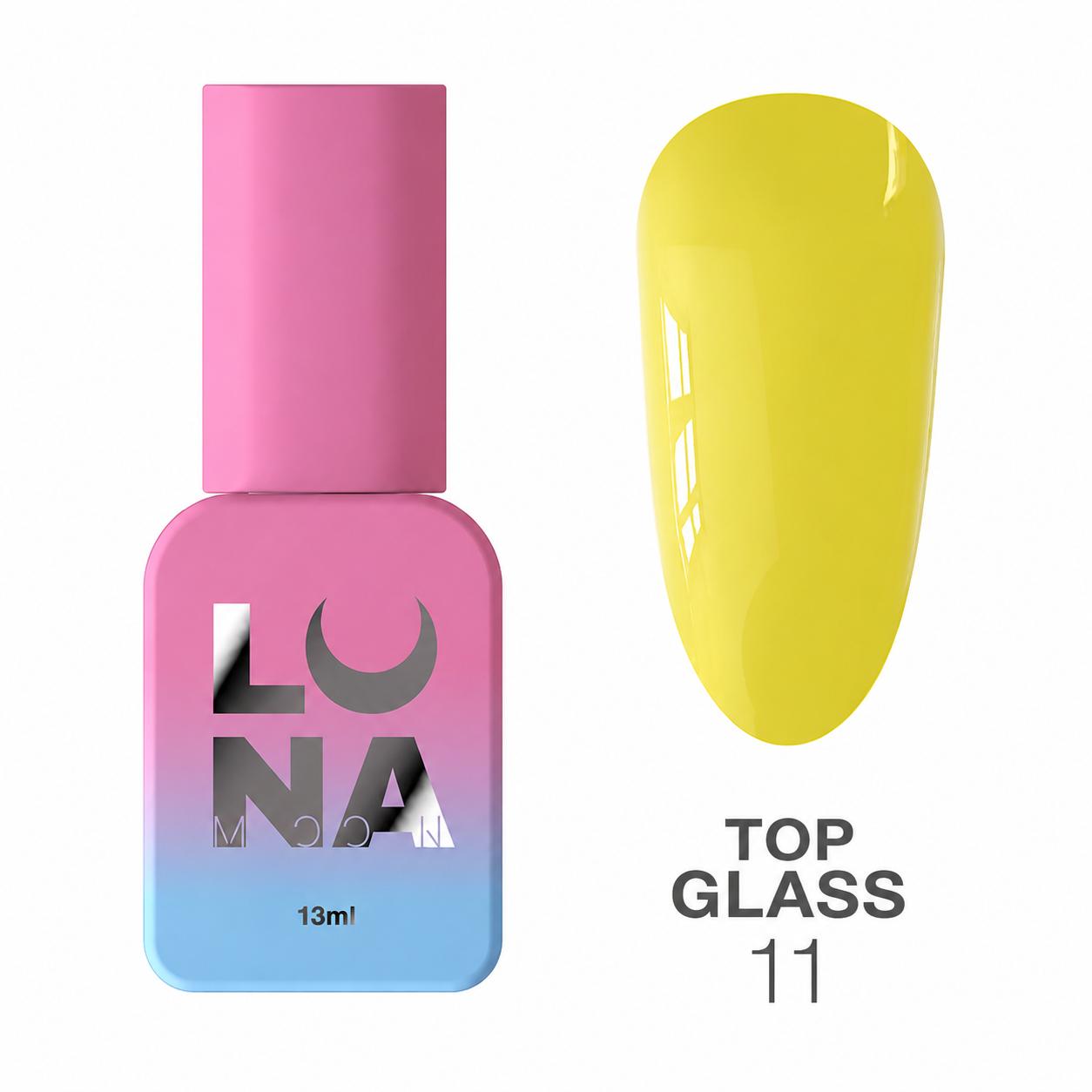 LUNAmoon Top Glass N°11 Top Coat Coloré Sans Résidu 13 ml