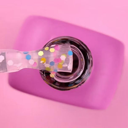 Top pour vernis gel sans couche collante avec confettis LUNAmoon Bonbon Top 13 ml