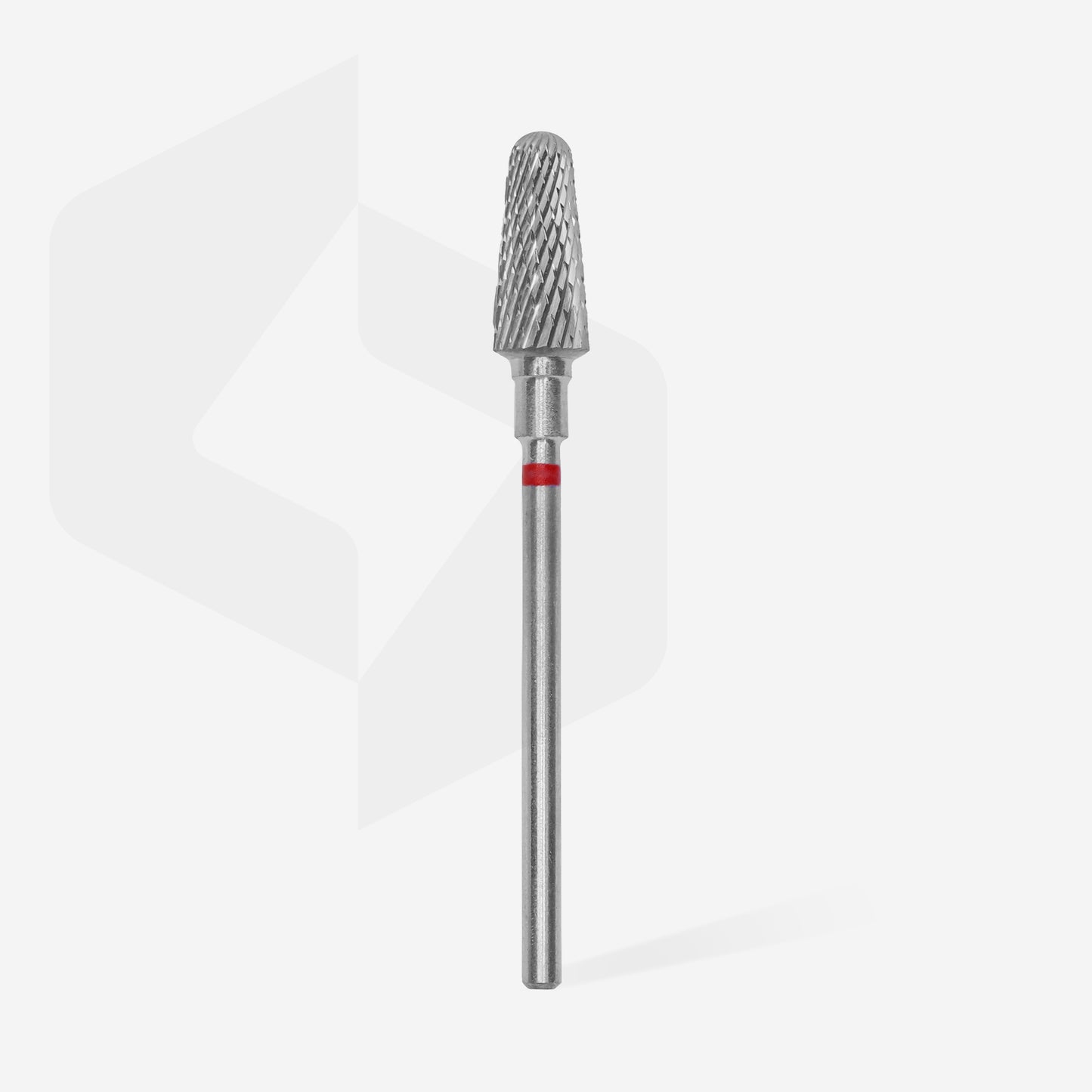 Fraise carbure STALEKS PRO EXPERT FT70R060/14 forme cône tronqué 6 mm rouge pour le travail des cuticules, des replis latéraux et la dépose professionnelle des gels et semi-permanents.