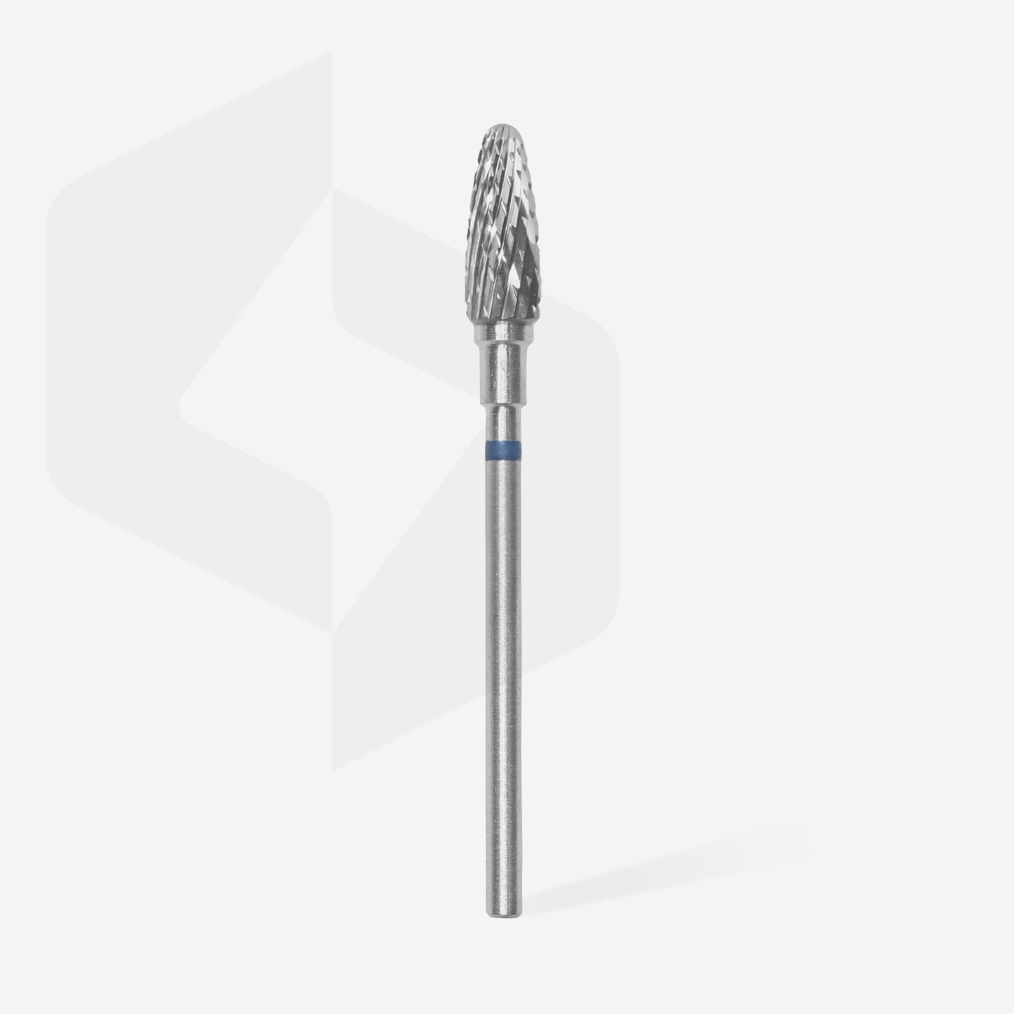 Fraise carbure STALEKS PRO EXPERT FT90B050/13 forme maïs avec denture rouge pour dépose délicate, travail des cuticules et pédicure professionnelle.