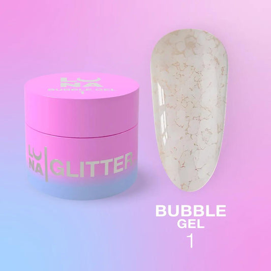 Paillettes pour ongles LUNAmoon Bubble Gel n°1 5 ml