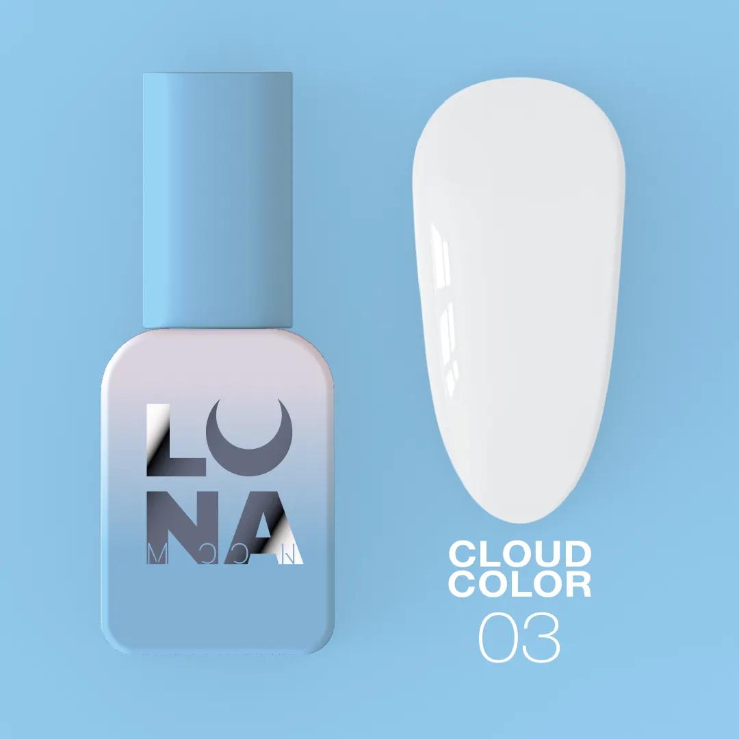 LUNAmoon Cloud Collection Color 03 avec trois nuances de blanc, haute pigmentation, longue tenue et formule TPO FREE.