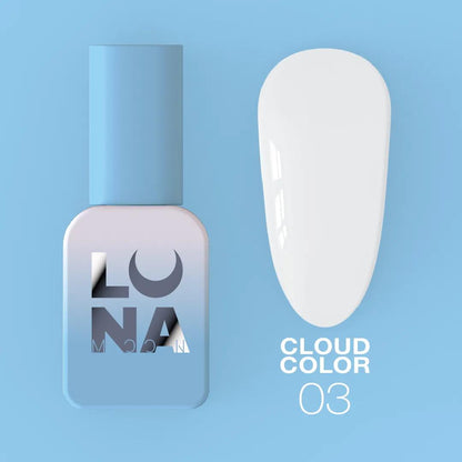 LUNAmoon Cloud Collection Color 03 avec trois nuances de blanc, haute pigmentation, longue tenue et formule TPO FREE.