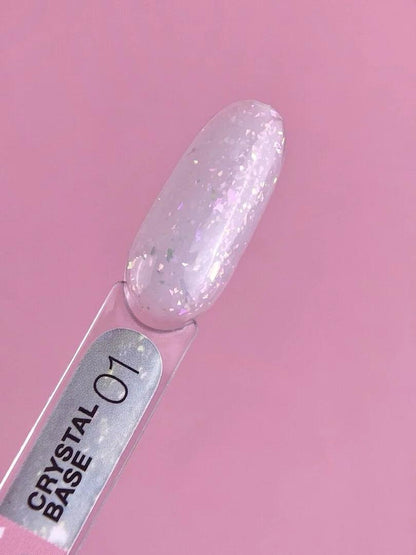 Base à paillettes Lunamoon Crystal Base 01 pour ongles
