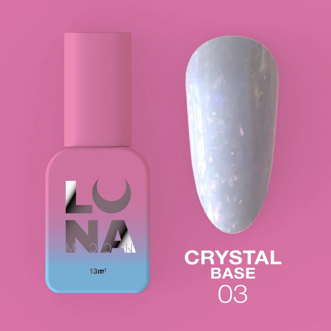 Base à paillettes Lunamoon Crystal Base 03 pour ongles
