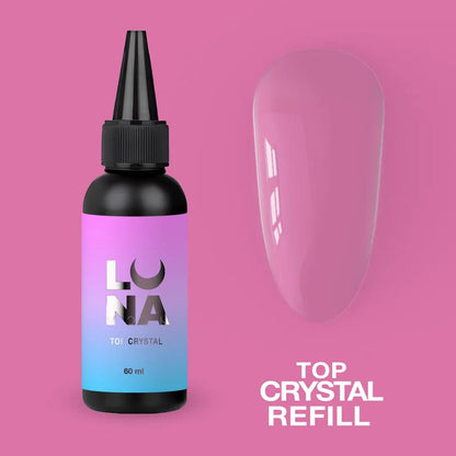 Top pour vernis gel sans couche collante LUNAmoon Top Crystal Refill 60 ml