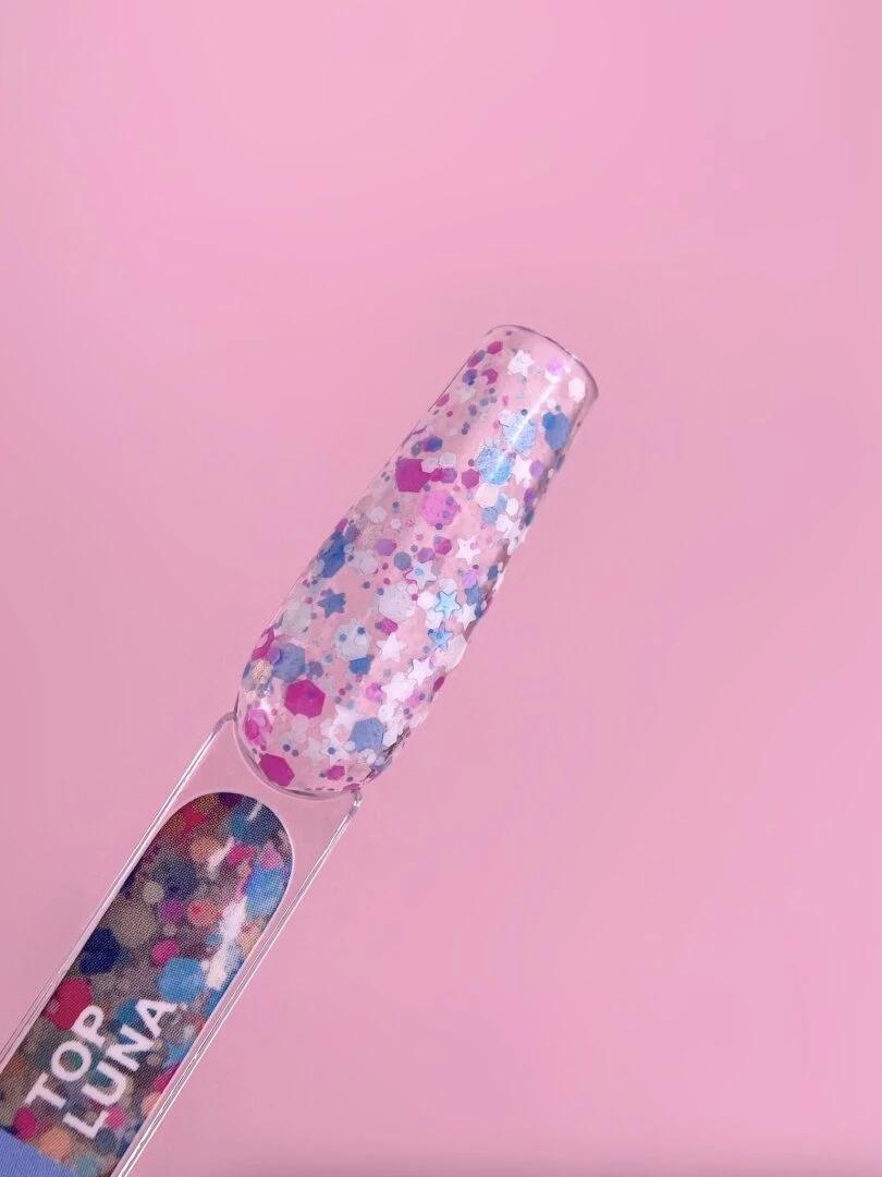 Top pour vernis gel LUNAmoon Top Luna 13 ml avec éléments décoratifs