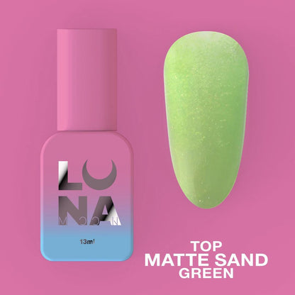 Top mat sans couche collante LUNAmoon Top Matte Sand Green 13 ml