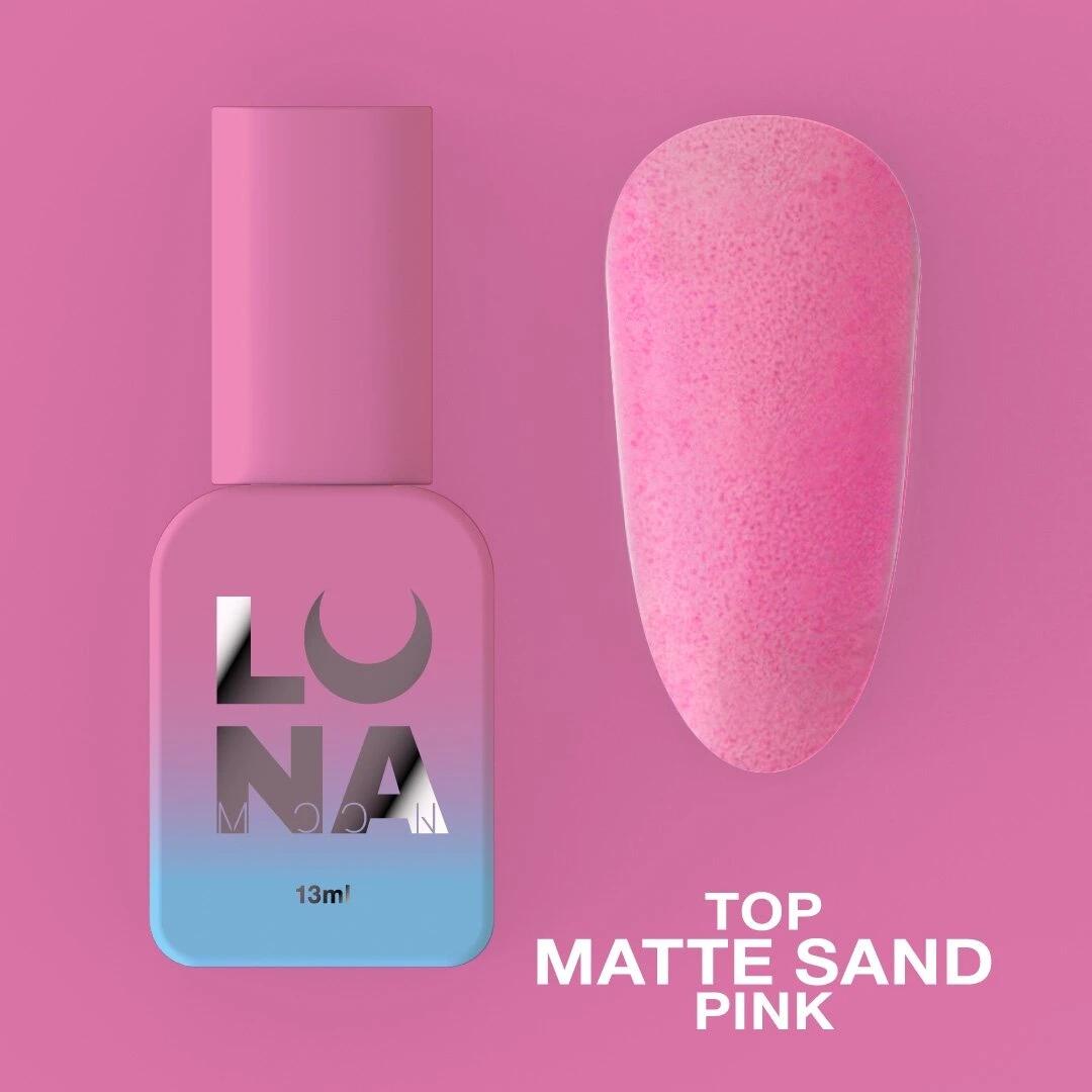 Top mat sans couche collante LUNAmoon Top Matte Sand Pink 13 ml