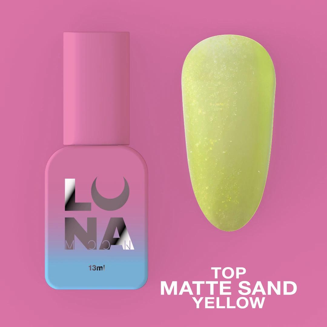 Top mat sans couche collante LUNAmoon Top Matte Sand Yellow 13 ml