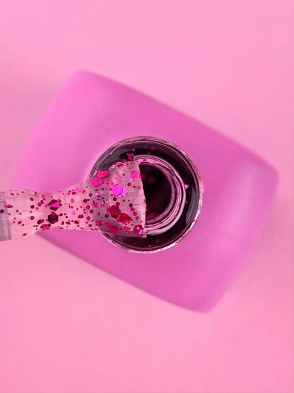 Top pour vernis gel LUNAmoon Top Pink 13 ml avec effet rose