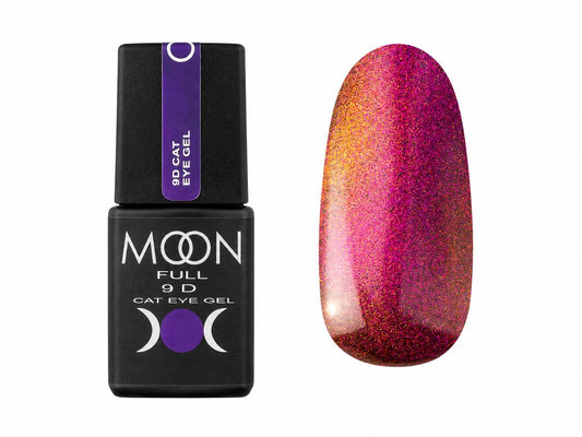 Moon Full 9D Cat Eye Gel CE #01 vernis semi-permanent magnétique avec effet œil de chat multidimensionnel et reflets profonds.