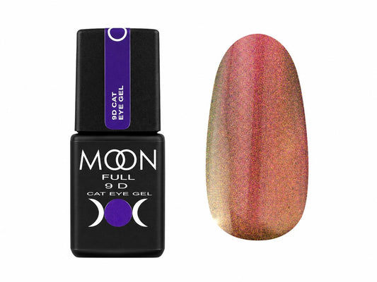 Moon Full 9D Cat Eye Gel CE #02 vernis semi-permanent magnétique avec effet œil de chat multidimensionnel et reflets profonds.