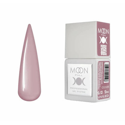 Moon Full Color CG 105 vernis semi-permanent haute pigmentation avec longue tenue, brillance miroir et formule sans HEMA ni TPO.