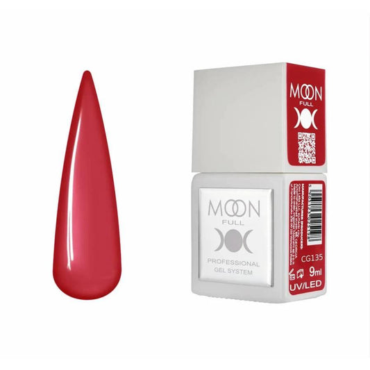 Moon Full Color CG 135 vernis semi-permanent haute pigmentation avec longue tenue, brillance miroir et formule sans HEMA ni TPO.