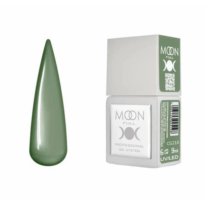 Moon Full Color CG 214 vernis semi-permanent haute pigmentation avec longue tenue, brillance miroir et formule sans HEMA ni TPO.