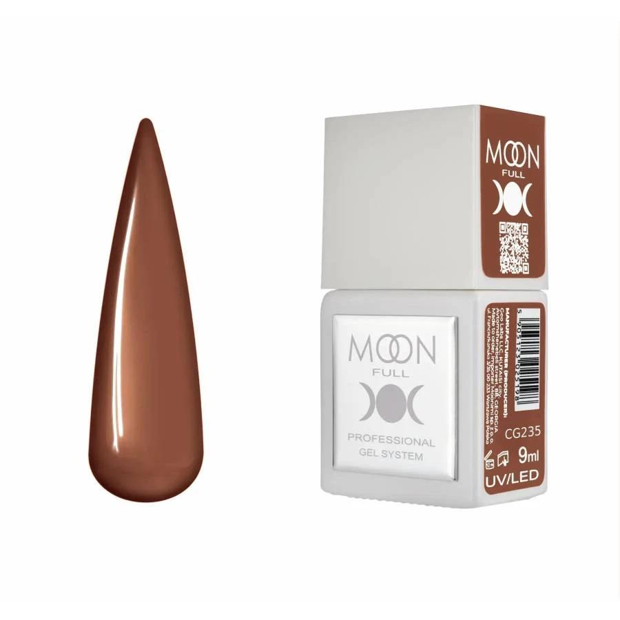 Moon Full Color CG 235 vernis semi-permanent haute pigmentation avec longue tenue, brillance miroir et formule sans HEMA ni TPO.