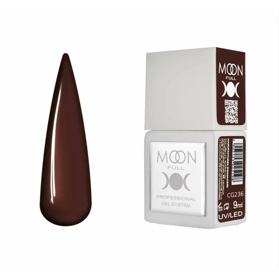 Moon Full Color CG 236 vernis semi-permanent haute pigmentation avec longue tenue, brillance miroir et formule sans HEMA ni TPO.