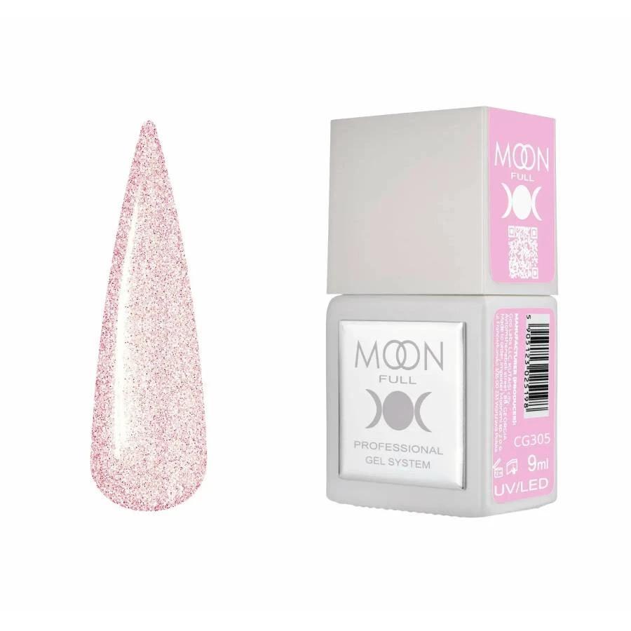 Moon Full Color CG 305 vernis semi-permanent haute pigmentation avec longue tenue, brillance miroir et formule sans HEMA ni TPO.