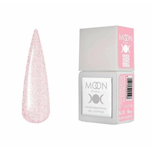 Moon Full Color CG 308 vernis semi-permanent haute pigmentation avec longue tenue, brillance miroir et formule sans HEMA ni TPO.