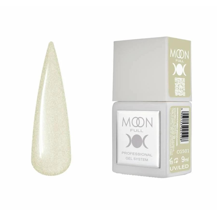 Moon Full Color CG 501 vernis semi-permanent haute pigmentation avec longue tenue, brillance miroir et formule sans HEMA ni TPO.