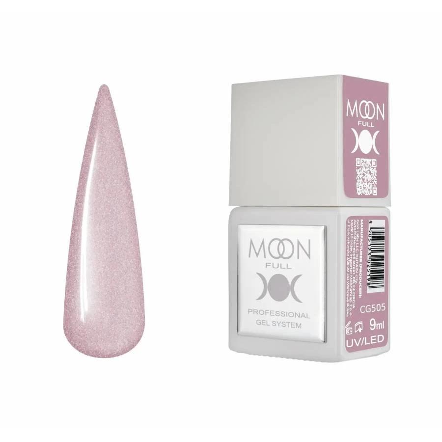 Moon Full Color CG 505 vernis semi-permanent haute pigmentation avec longue tenue, brillance miroir et formule sans HEMA ni TPO.