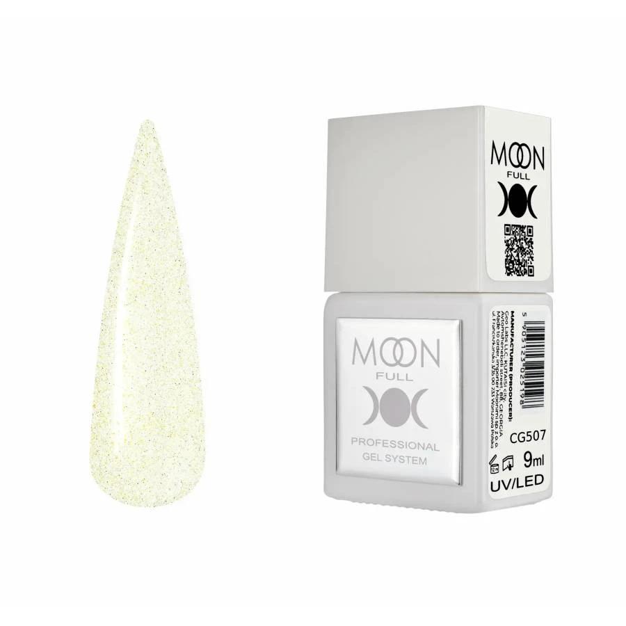 Moon Full Color CG 507 vernis semi-permanent haute pigmentation avec longue tenue, brillance miroir et formule sans HEMA ni TPO.