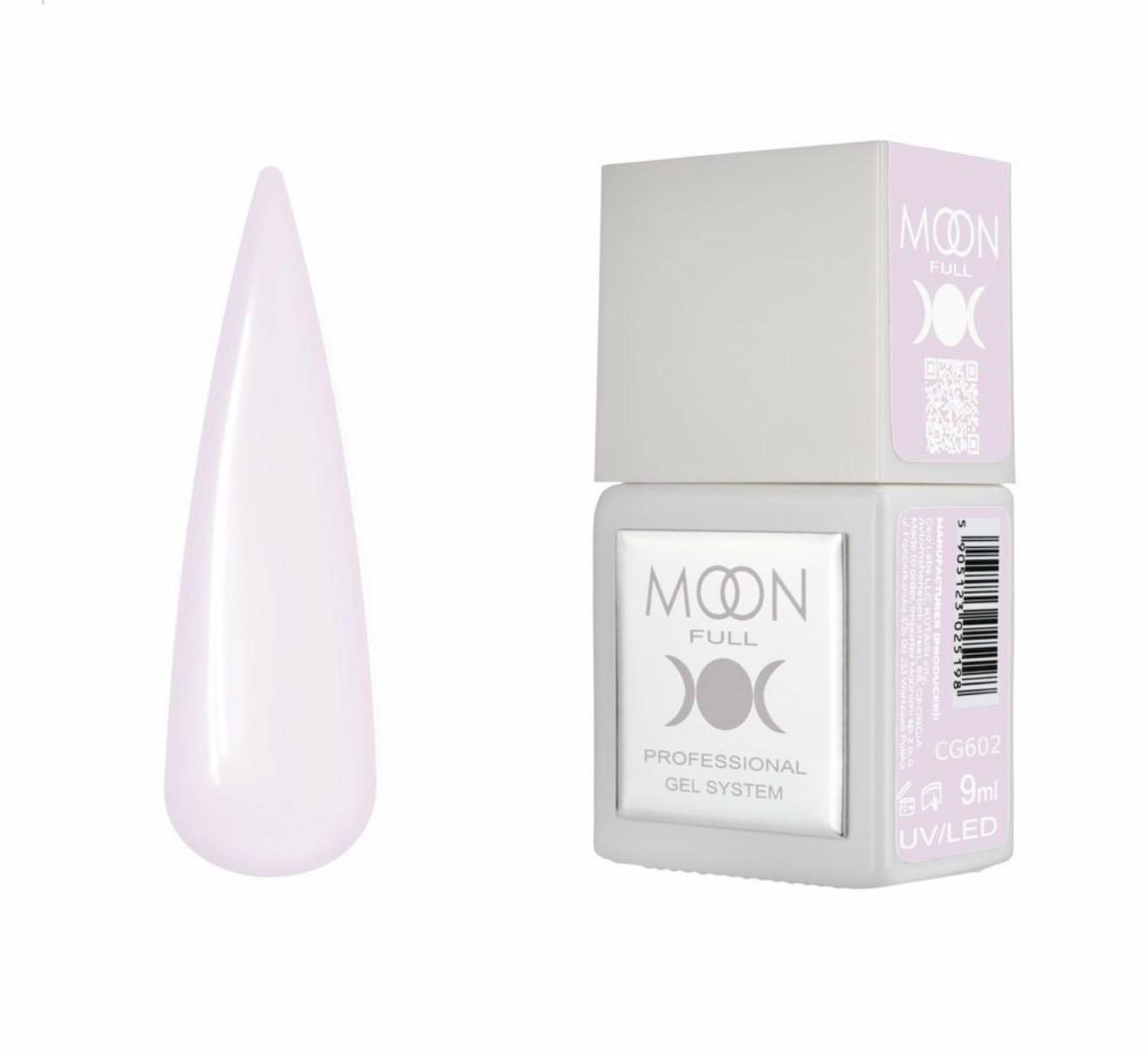 Moon Full Color CG 602 vernis semi-permanent haute pigmentation avec longue tenue, brillance miroir et formule sans HEMA ni TPO.