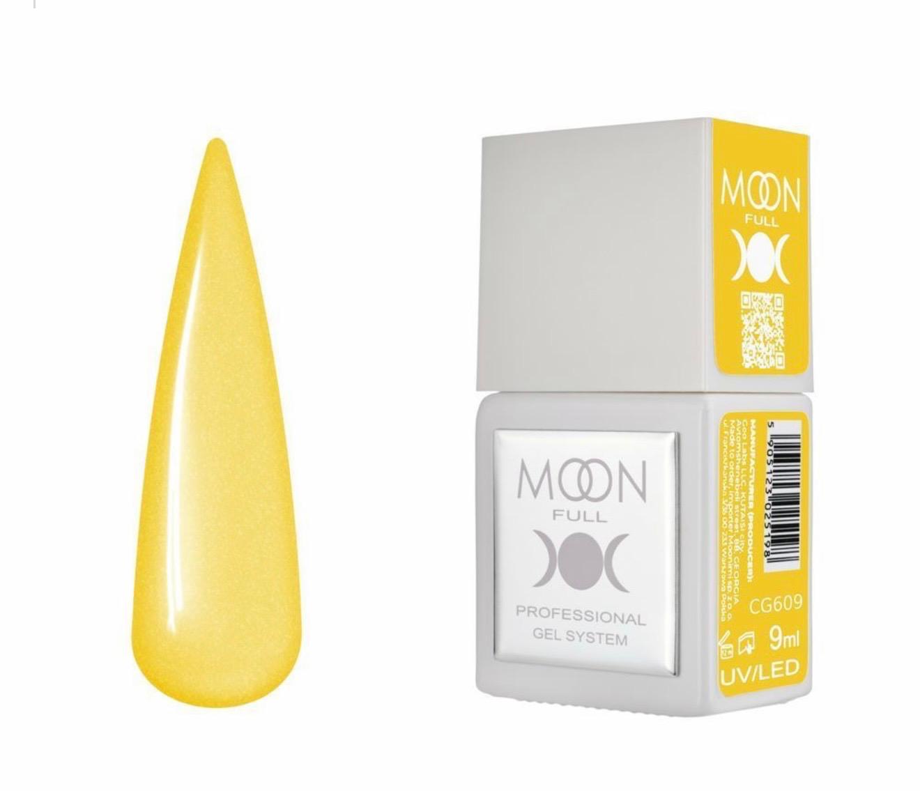 Moon Full Color CG 609 vernis semi-permanent haute pigmentation avec longue tenue, brillance miroir et formule sans HEMA ni TPO.