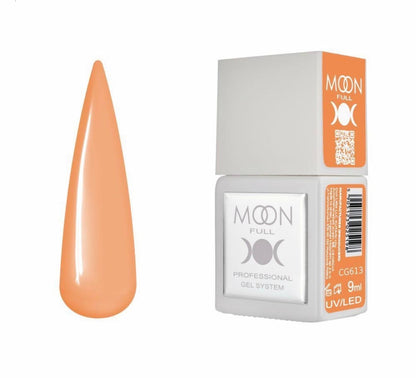 Moon Full Color CG613 vernis semi-permanent haute pigmentation avec longue tenue, brillance miroir et formule sans HEMA ni TPO.