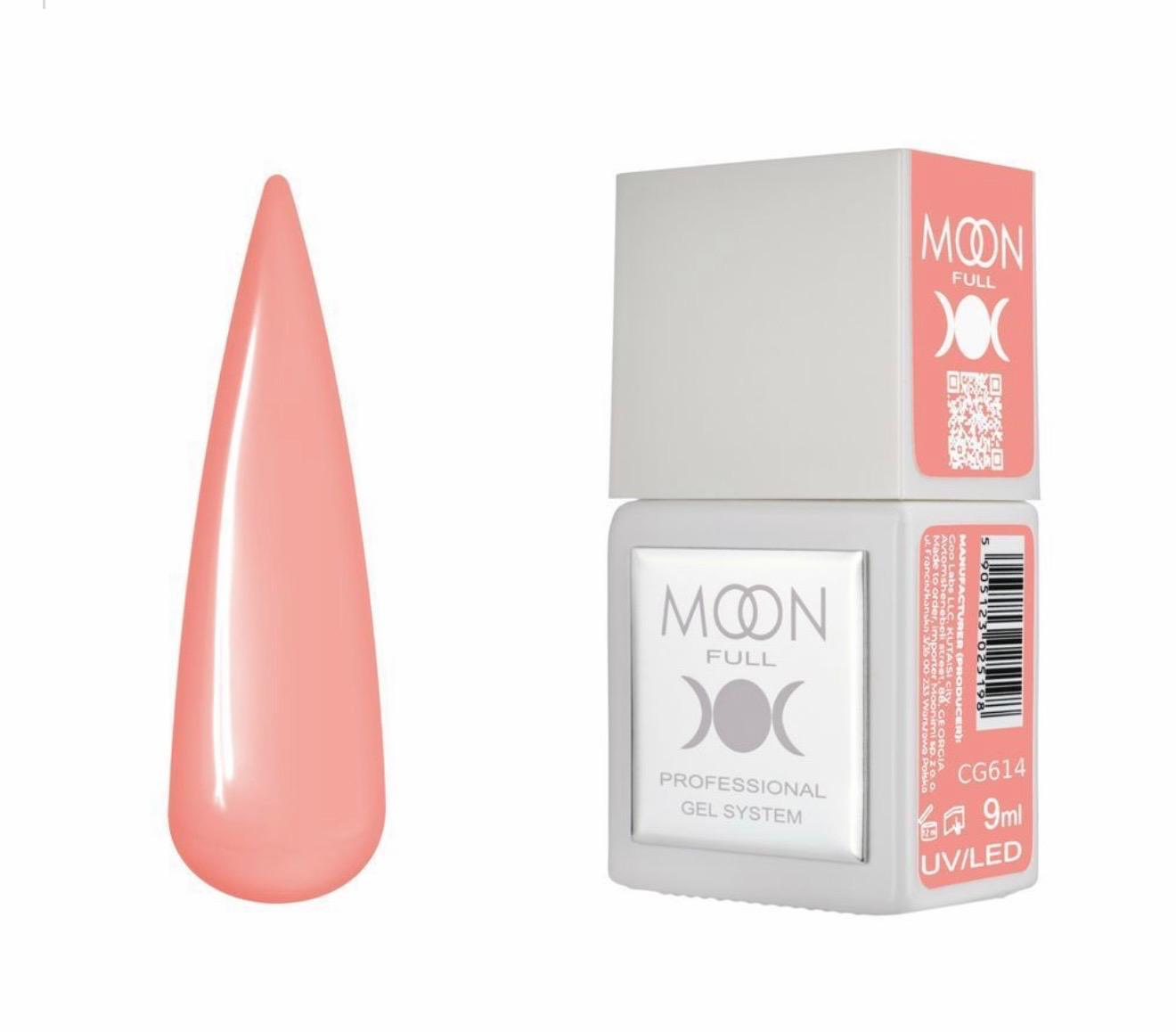 Moon Full Color CG614 vernis semi-permanent haute pigmentation avec longue tenue, brillance miroir et formule sans HEMA ni TPO.