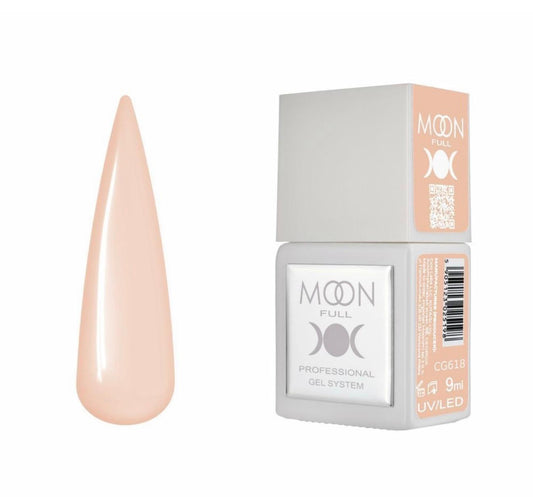 Moon Full Color CG618 vernis semi-permanent haute pigmentation avec longue tenue, brillance miroir et formule sans HEMA ni TPO.