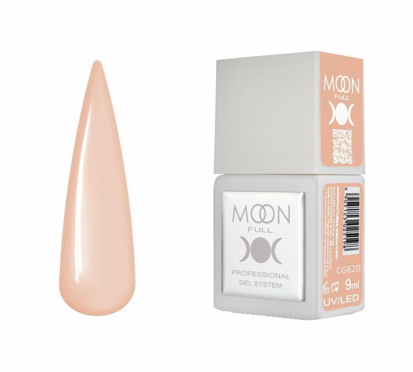 Moon Full Color CG620 vernis semi-permanent haute pigmentation avec longue tenue, brillance miroir et formule sans HEMA ni TPO.