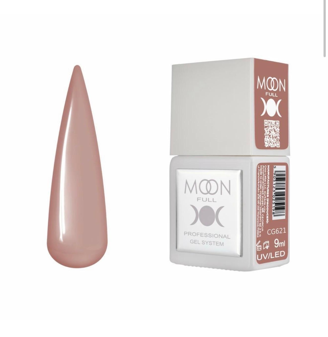 Moon Full Color CG621 vernis semi-permanent haute pigmentation avec longue tenue, brillance miroir et formule sans HEMA ni TPO.
