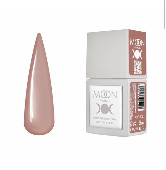 Moon Full Color CG621 vernis semi-permanent haute pigmentation avec longue tenue, brillance miroir et formule sans HEMA ni TPO.