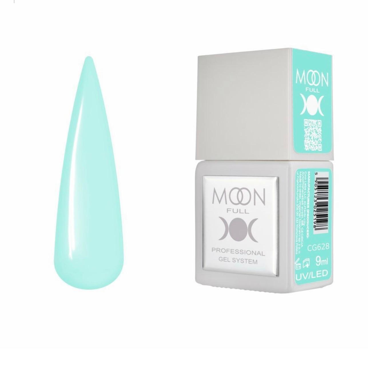 Moon Full Color CG628 vernis semi-permanent haute pigmentation avec longue tenue, brillance miroir et formule sans HEMA ni TPO.