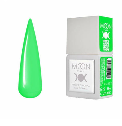 Moon Full Color CG632 vernis semi-permanent haute pigmentation avec longue tenue, brillance miroir et formule sans HEMA ni TPO.