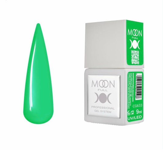Moon Full Color CG633 vernis semi-permanent haute pigmentation avec longue tenue, brillance miroir et formule sans HEMA ni TPO.