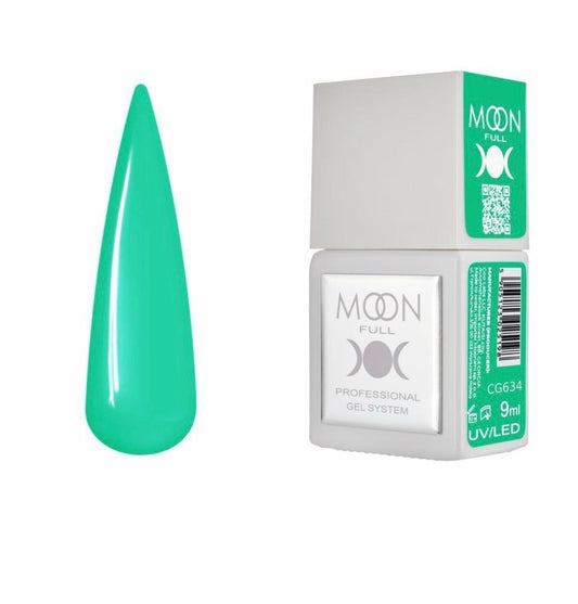 Moon Full Color CG634 vernis semi-permanent haute pigmentation avec longue tenue, brillance miroir et formule sans HEMA ni TPO.