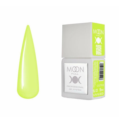 Moon Full Color CG703 vernis semi-permanent haute pigmentation avec longue tenue, brillance miroir et formule sans HEMA ni TPO.
