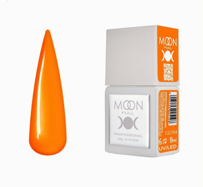 Moon Full Color CG704 vernis semi-permanent haute pigmentation avec longue tenue, brillance miroir et formule sans HEMA ni TPO.