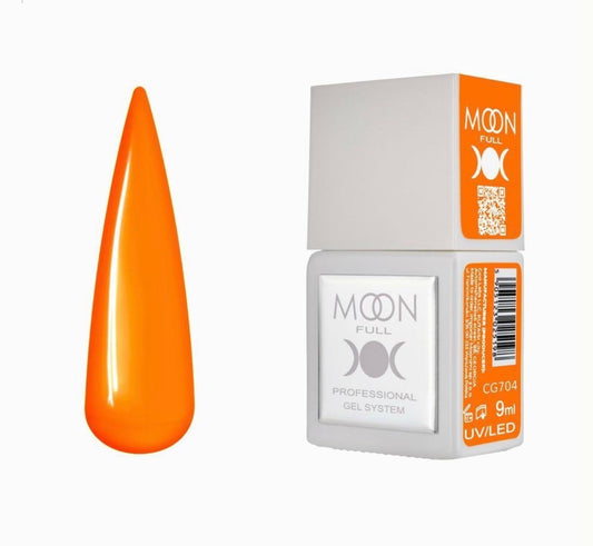 Moon Full Color CG704 vernis semi-permanent haute pigmentation avec longue tenue, brillance miroir et formule sans HEMA ni TPO.
