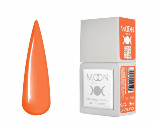 Moon Full Color CG705 vernis semi-permanent haute pigmentation avec longue tenue, brillance miroir et formule sans HEMA ni TPO.