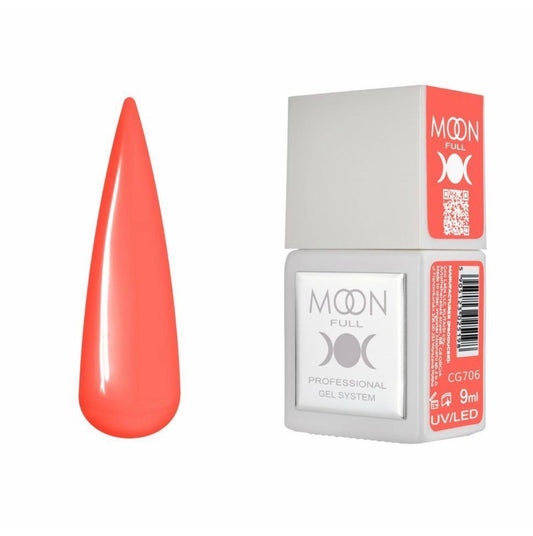 Moon Full Color CG706 vernis semi-permanent haute pigmentation avec longue tenue, brillance miroir et formule sans HEMA ni TPO.