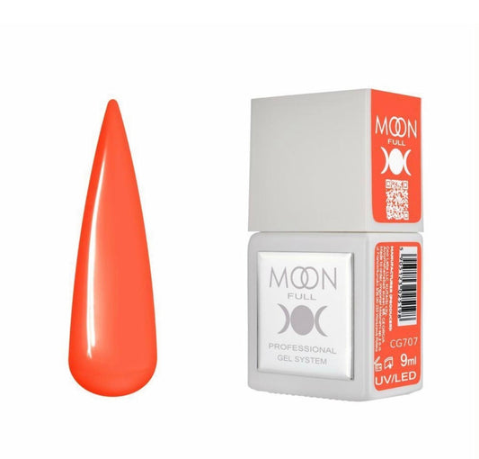Moon Full Color CG707 vernis semi-permanent haute pigmentation avec longue tenue, brillance miroir et formule sans HEMA ni TPO.