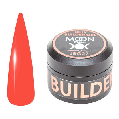 Moon Full Jelly Builder Gel JBG 22 gel de construction à texture jelly pour extension, renforcement et modelage des ongles, sans TPO ni HEMA.