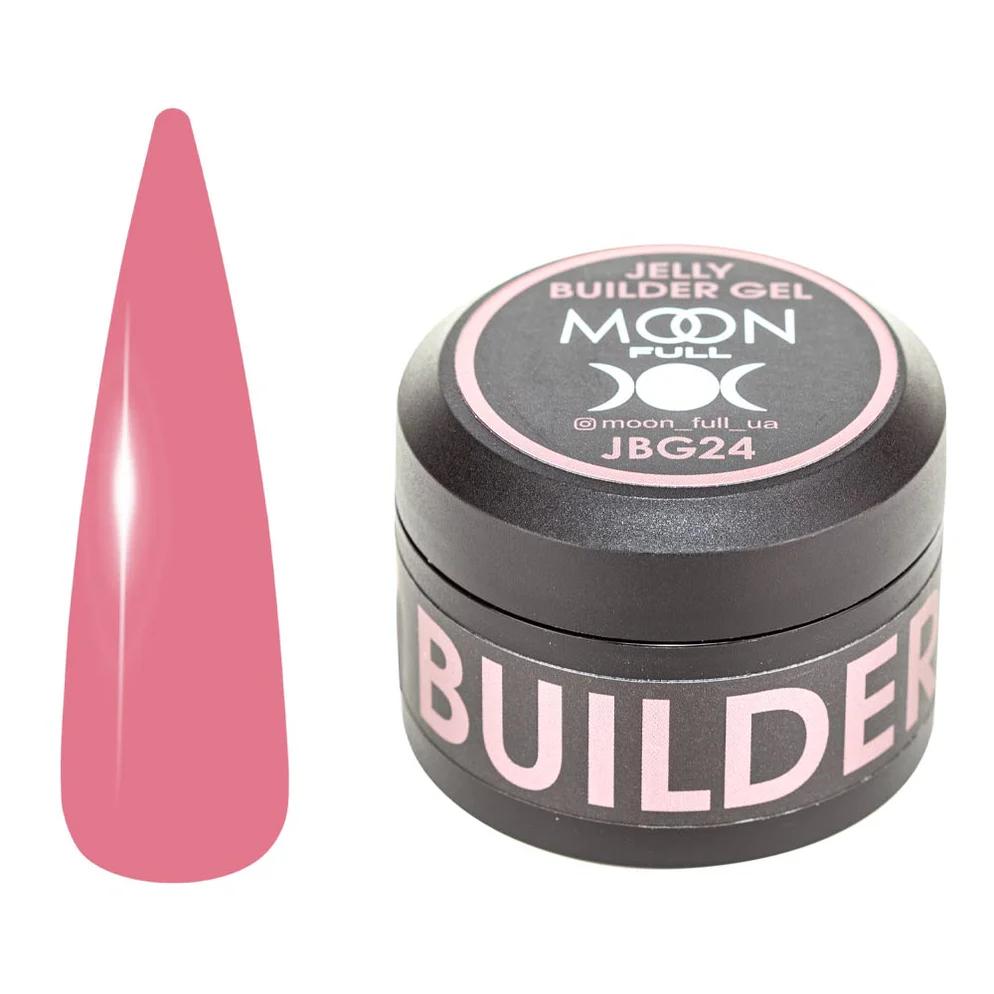 Moon Full Jelly Builder Gel JBG 24 gel de construction à texture jelly pour extension, renforcement et modelage des ongles, sans TPO ni HEMA.
