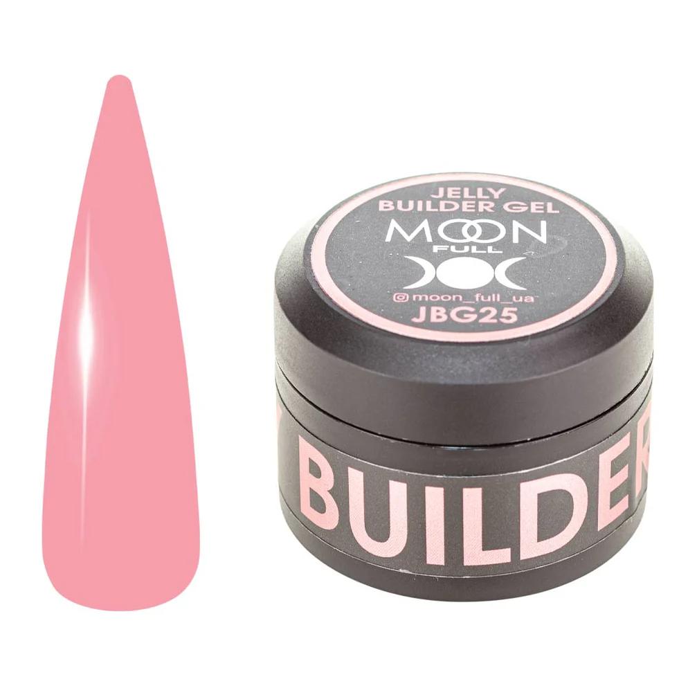 Moon Full Jelly Builder Gel JBG 25 gel de construction à texture jelly pour extension, renforcement et modelage des ongles, sans TPO ni HEMA.